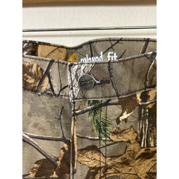 Carhart Pants 40x 34 Utility Realtree Pants Relaxed Fit Camo Cryder Hunting - Picture 10 of 14